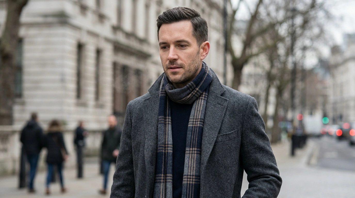 Plaid Cashmere Scarf for Men: Style, Warmth, Value