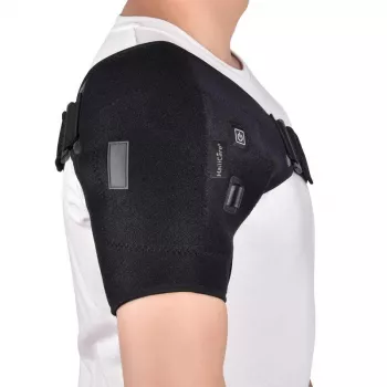 Adjustable Heated Shoulder Massage Brace for Daily Relief